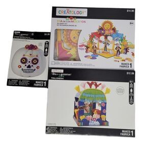 NEW Dia de los‎ Muertos trajinera pumpkin decorating kit and craft kit NIB